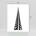 Plakat bez ramy 40x50 - Majestatyczna Architektura - wysoki, strzelisty wieżowiec