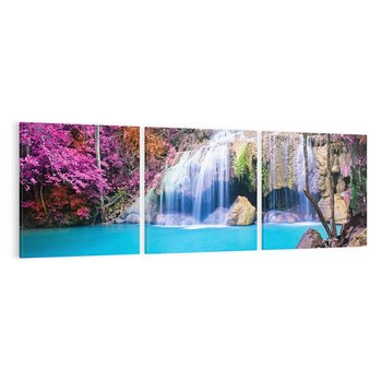 Obraz na płótnie 90x30 - Uroki wodospadu w lesie - Tajlandia, wodospad