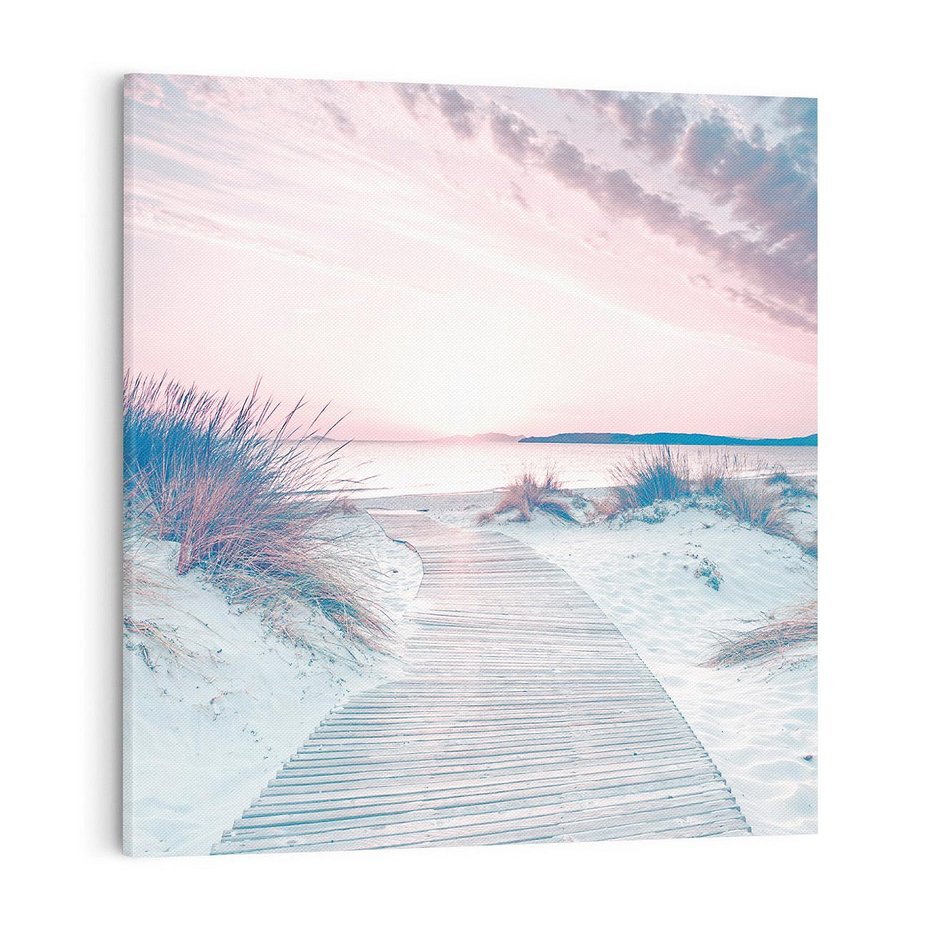 Obraz na płótnie 40x40 - Magia Zachodu Słońca - fotografia, stonowane kolory