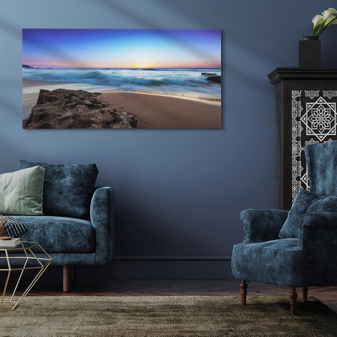 Obraz na płótnie 120x60 - Morze i Plaża - Spokój Oceanicznej Przestrzeni - morze, plaża