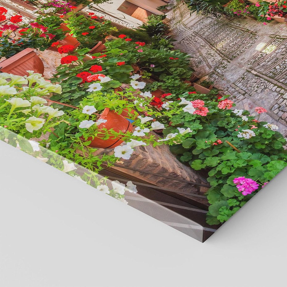 Obraz na płótnie 50x50 - miasto w kolorach - uliczka, miasto