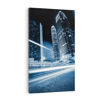 Obraz na płótnie 80x120 - Nocne pejzaże miasta - miasto, nocą