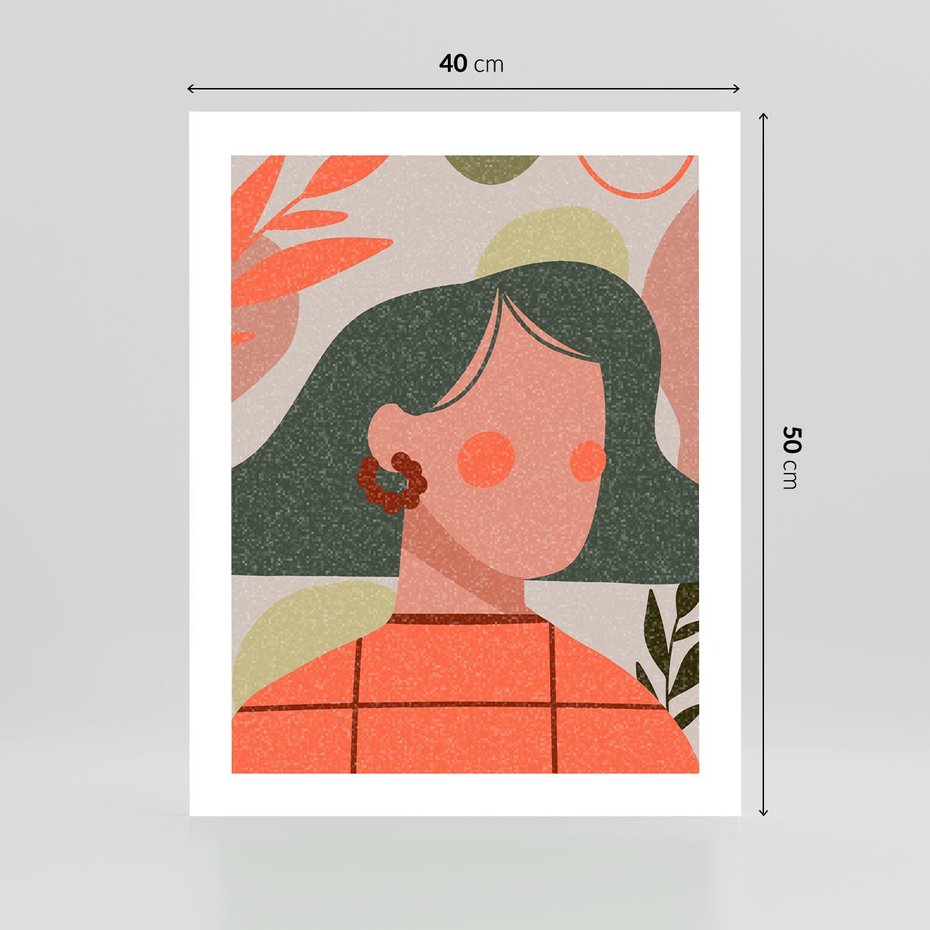 Plakat bez ramy 40x50 - Kobiecy Portret Duszy - nowoczesny plakat, styl retro