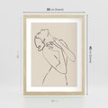 Plakat w ramie 30x40 - Bezkresny Taniec - kobieta, szkic - rama drewno