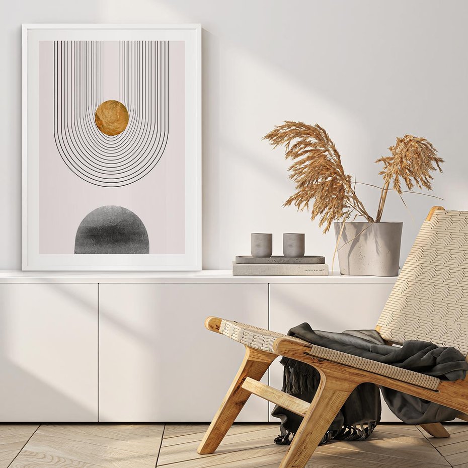 Plakat bez ramy 40x50 - Geometryczny Blask - nowoczesna grafika, geometria