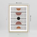 Plakat w ramie 50x70 - Plakat w Stylu Abstrakcji - geometryczna grafika, plakat - rama drewno