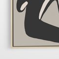 Obraz w ramie 80x120 - Konturujące Struktury - skandynawska sztuka, królik - rama drewno