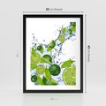 Plakat w ramie 30x40 - Cytrusowa Świeżość - limonki, cytryny - rama czarna