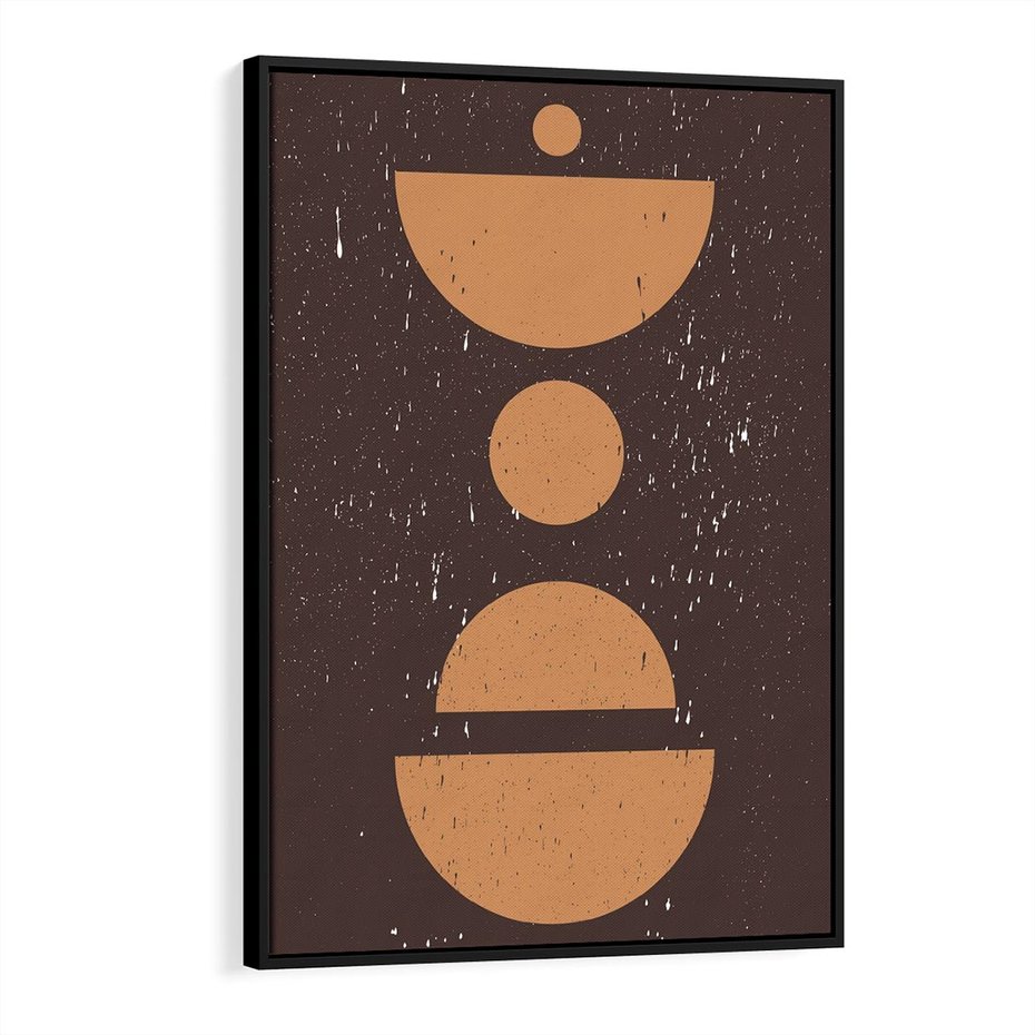 Obraz w ramie 70x100 - Impulsy Przestrzeni - mid century styl, nowoczesna grafika - rama czarna