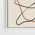 Obraz w ramie 80x80 - Bezczasowe Kontury - abstrakcyjne linie, zaplątane - rama biała