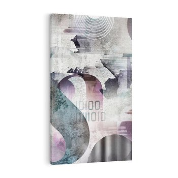 Obraz na płótnie 80x120 - Nocne opowieści w barwach - typografia, abstrakcja