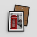 Plakat w ramie 30x40 - Budka w Londynie - Londyn, budka - rama czarna