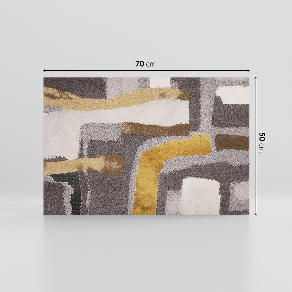 Obraz na płótnie 70x50 - Złote Krzywe - abstrakcja, krzywe linie