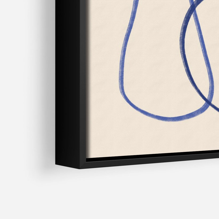 Obraz w ramie 70x100 - Migocące Pastelowe Impresje - minimalistyczny abstrakcyjny obraz, prymitywne kwiatki - rama czarna