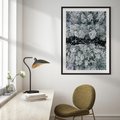 Plakat bez ramy 30x40 - Zimowy Krajobraz z Góry - zdjęcie z góry, zaśnieżony las i zamarznięty strumyk