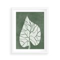Plakat w ramie 40x50 - Migotliwe Wnętrze Zieleni - zielony plakat, roślinne motywy - rama biała