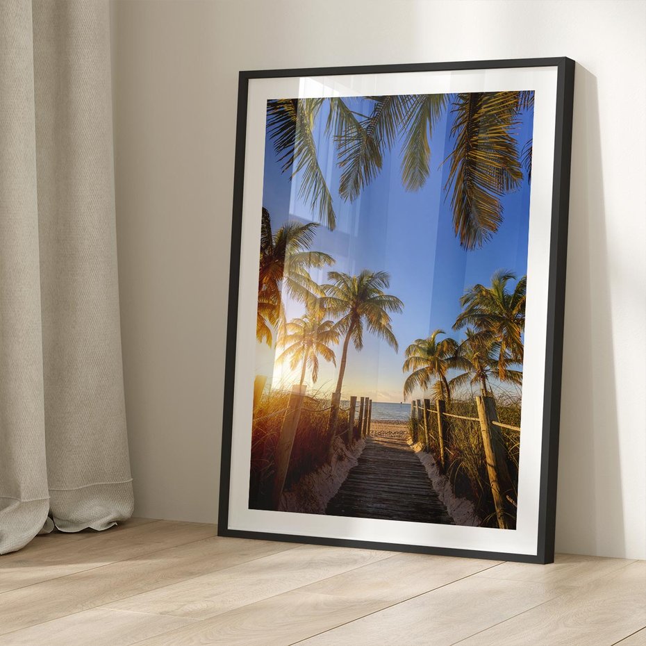 Plakat bez ramy 40x50 - Rajskie palmy w tropikalnym raju - palmy, tropiki