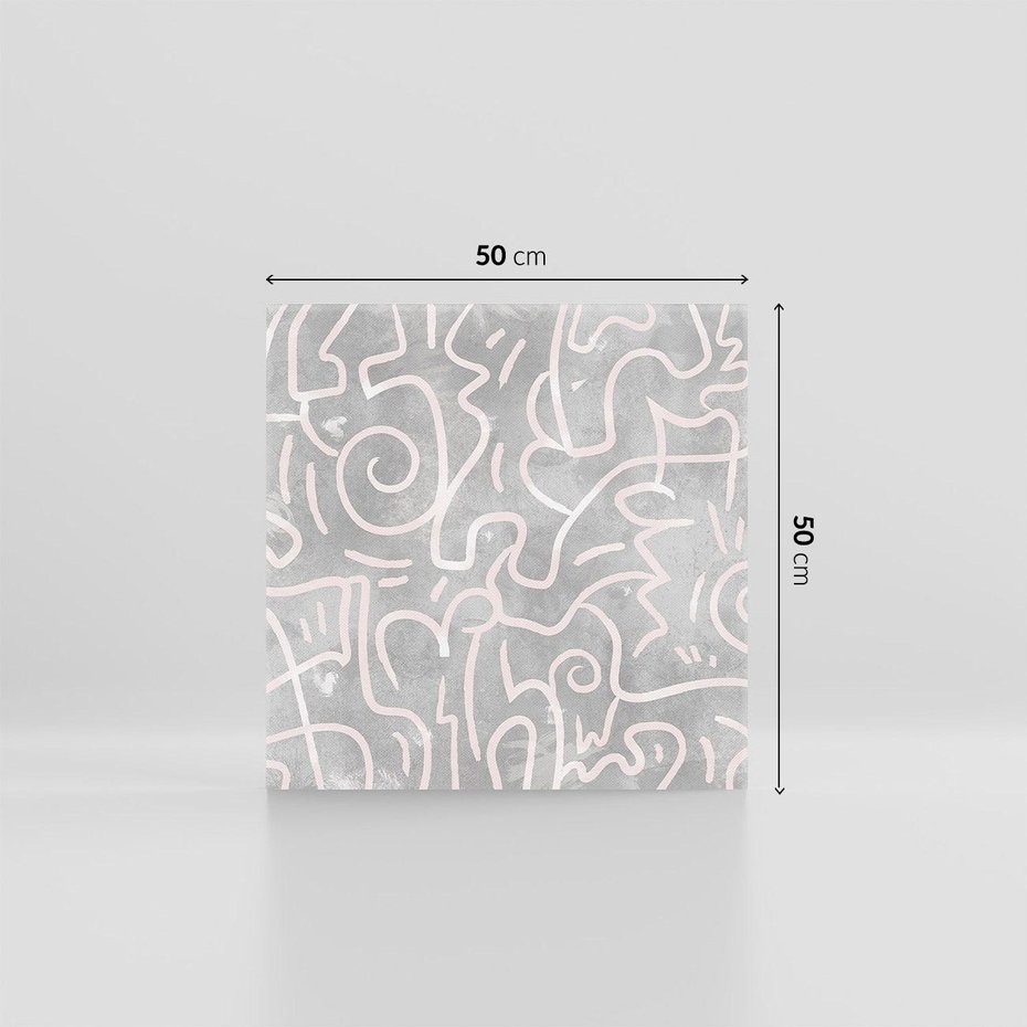 Obraz na płótnie 50x50 - Sploty odblasków i zawirowań - abstrakcyjne rysunki, wzorek