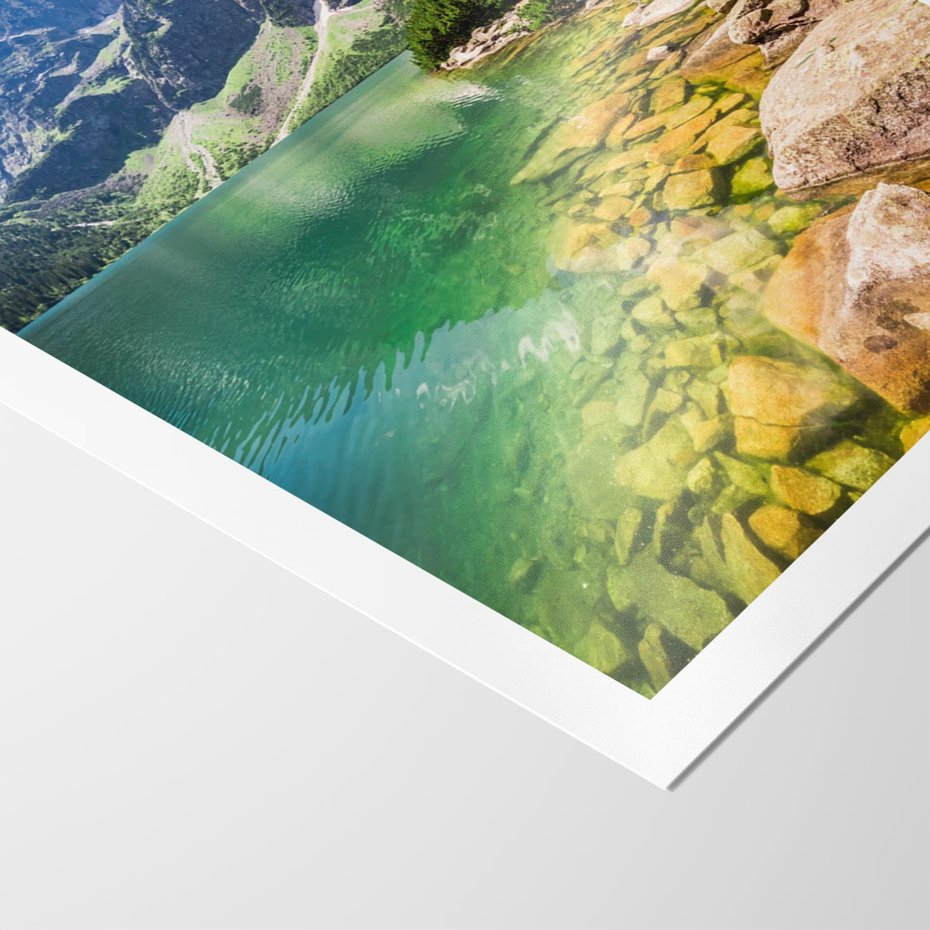 Plakat bez ramy 21x30 - Mistyczne Połączenie - jezioro, góry