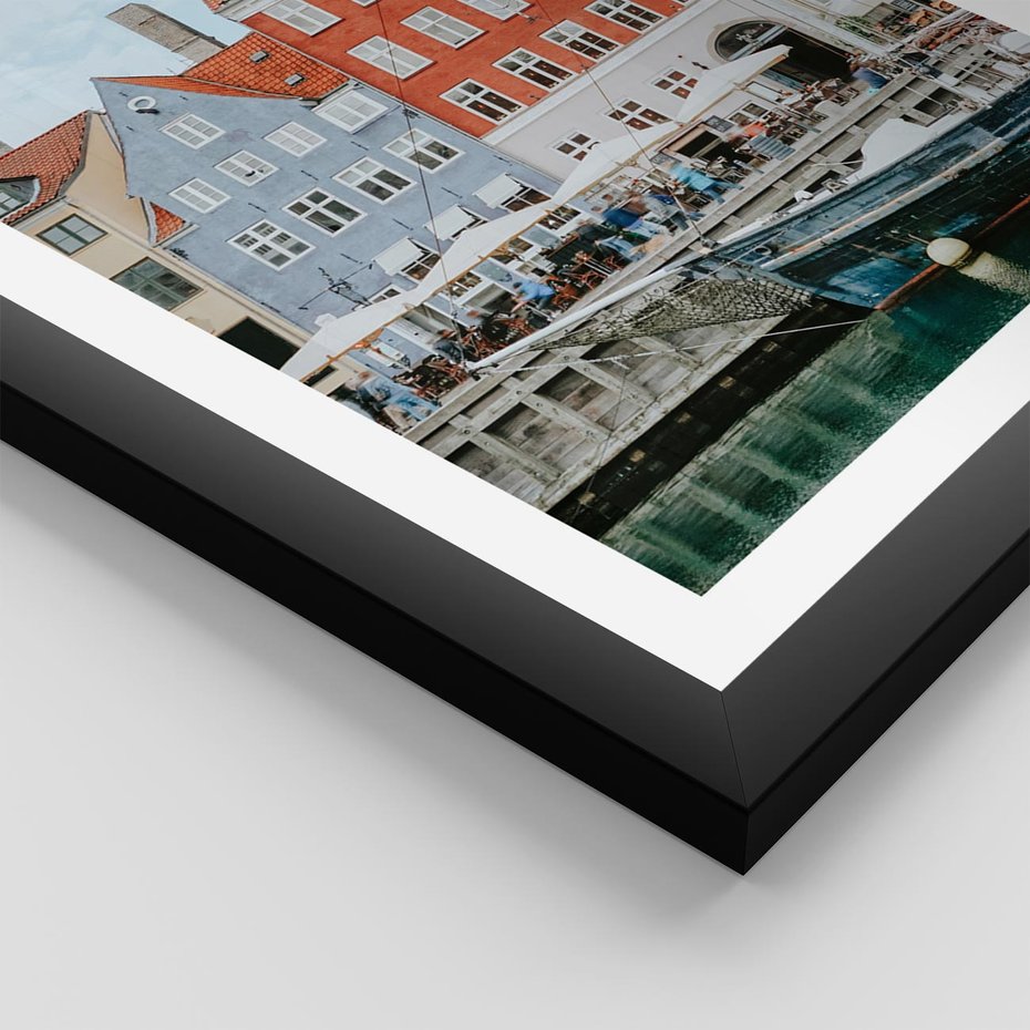 Plakat w ramie 30x40 - Miejska Dynamika - Dania, Kopehaga - rama czarna