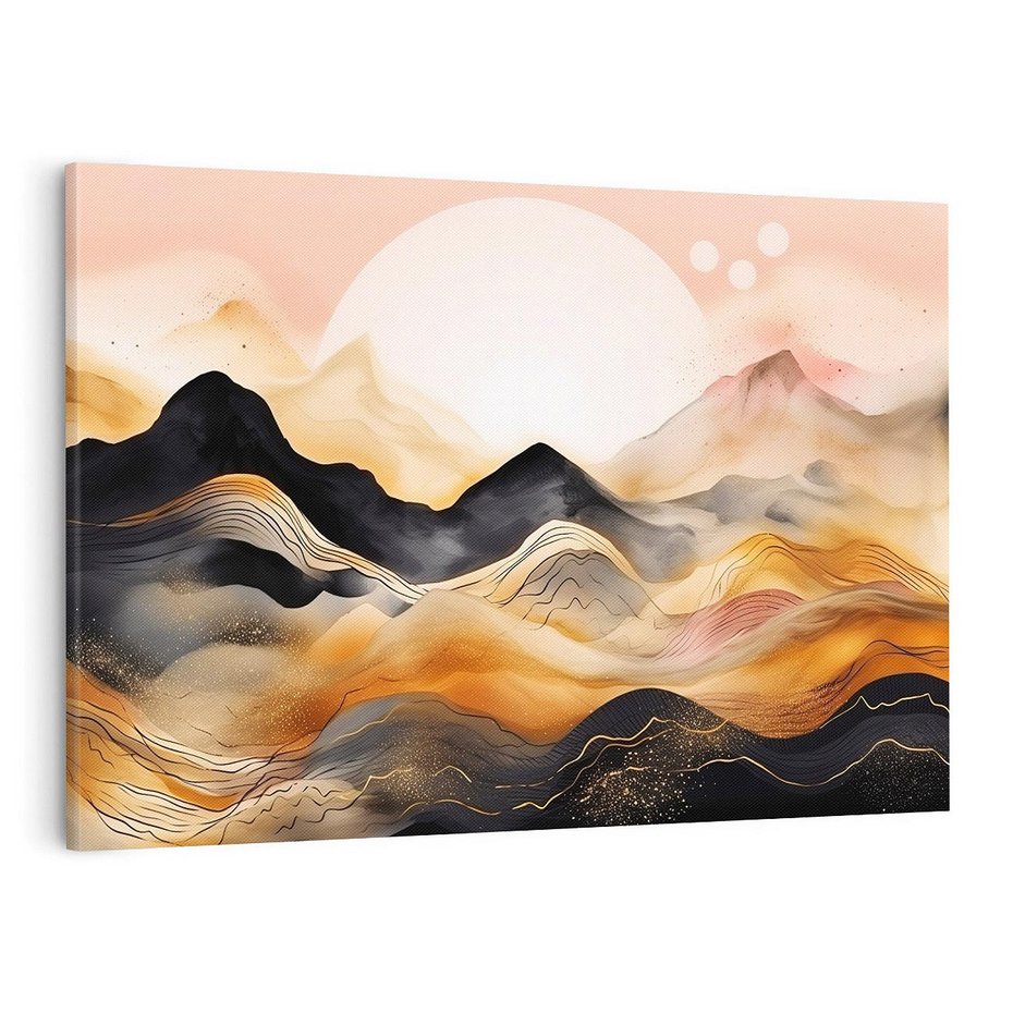 Obraz na płótnie 100x70 - Grafika Zachodu - nowoczesna grafika, odcienie pastelowe