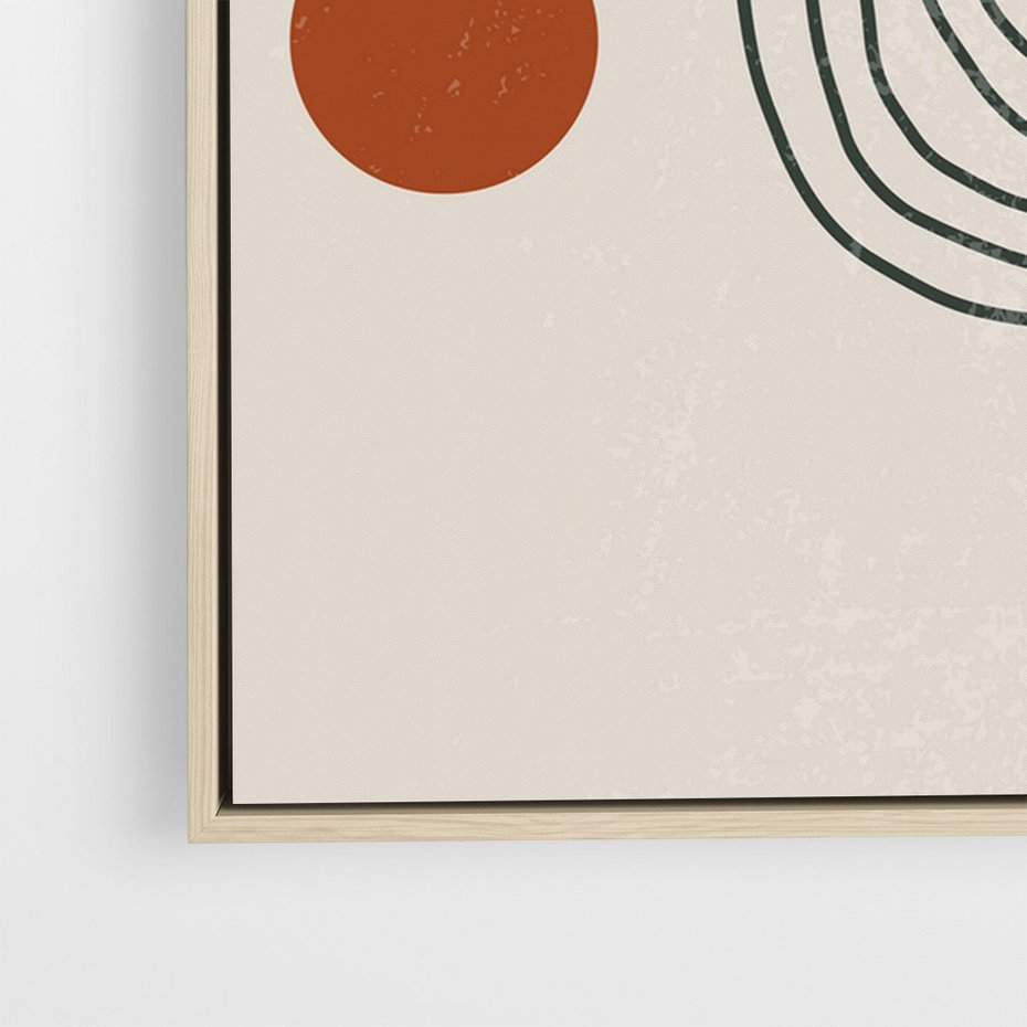 Obraz w ramie 80x120 - Czysta Refleksja - abstrakcyjna sztuka, boho kształty - rama drewno