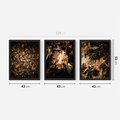 Zestaw obrazy w ramie 40x50 galeria - Suche, jesienne, liście, las - rama czarna