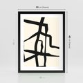 Plakat w ramie 30x40 - Impresje Wymiaru - linie, abstrakcja - rama czarna