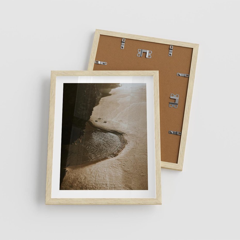 Plakat w ramie 40x50 - Relaksujący Raj - plaża, morze - rama drewno