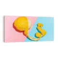 Obraz na płótnie 140x70 - Cytryna Pastel Abstrakcja - cytryna, pastel