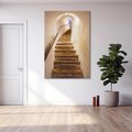 Obraz na płótnie 50x70 - Schody Wymiarów - schody, tunel