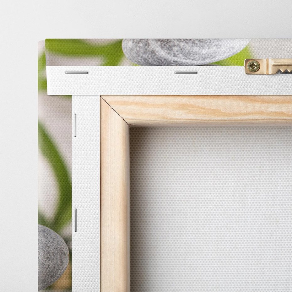 Obraz na płótnie 120x80 - Spa kamienie: naturalne piękno - spa, kamienie