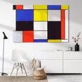 Obraz na płótnie 120x80 - Kompozycja A (1920), Piet Mondrian - Reprodukcja - reprodukcja, obraz na płótnie