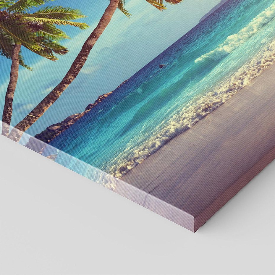 Obraz na płótnie 120x40 - Rajska plaża na Seszelach - Seszele, plaża