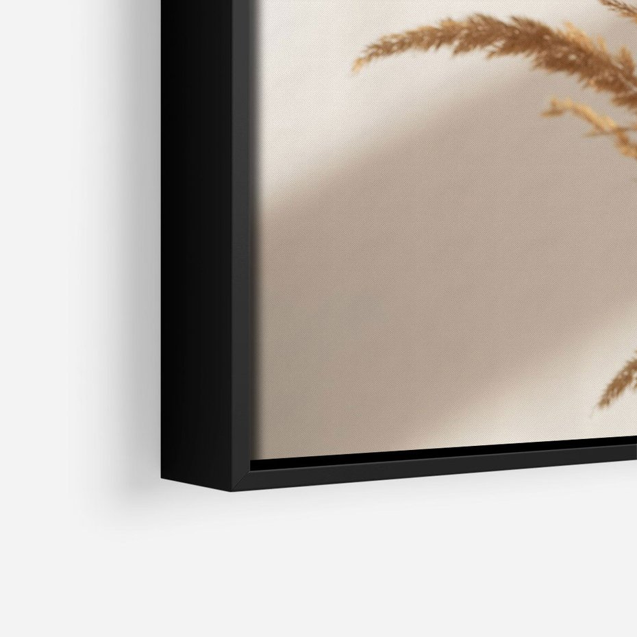 Obraz w ramie 50x70 - Swobodne trawy boho - boho, suche - rama czarna