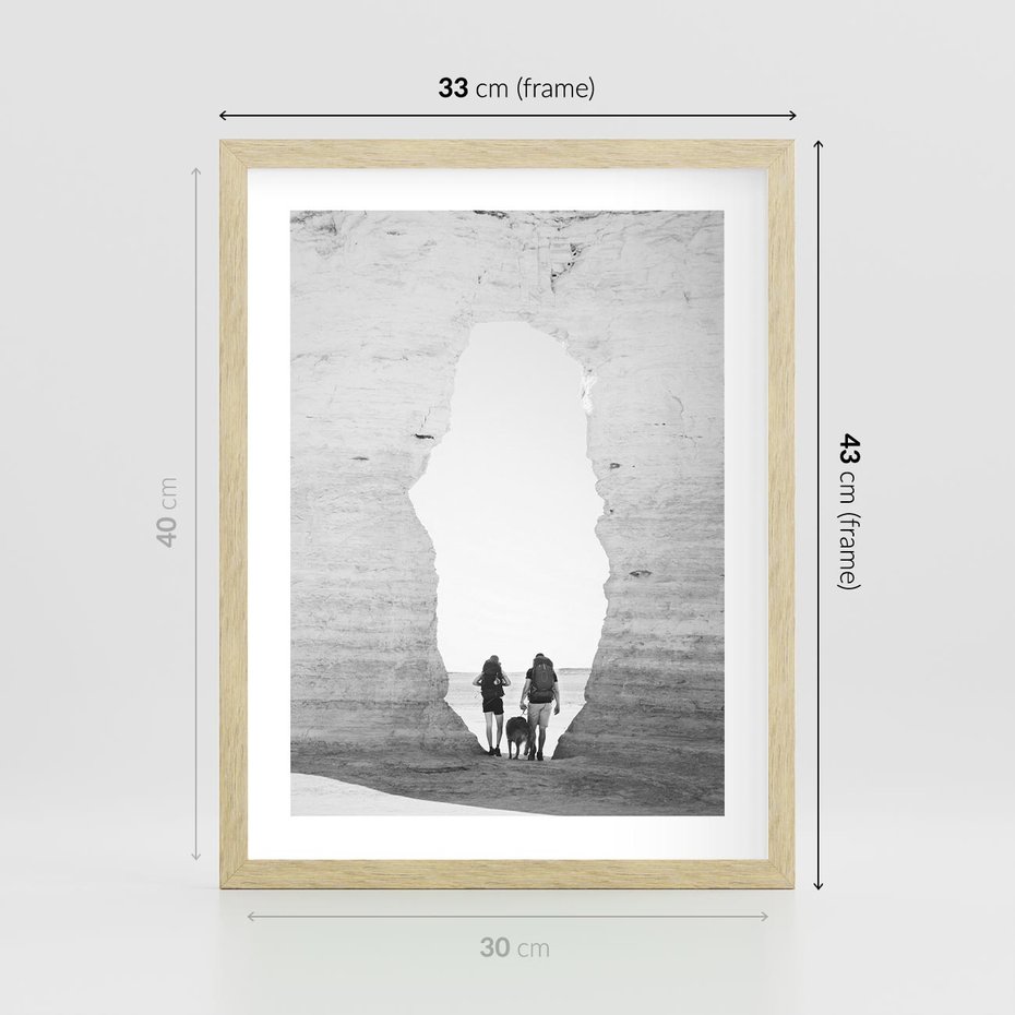 Plakat w ramie 30x40 - Podróżna Eksploracja - Echa Przygody - rama drewno