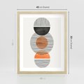 Plakat w ramie 40x50 - Geometryczna Abstrakcja - abstrakcja, nowoczesny obraz - rama drewno