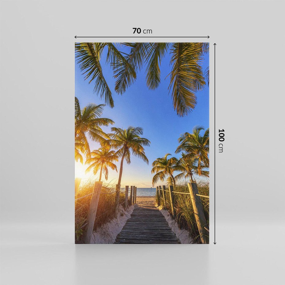 Obraz na płótnie 70x100 - Rajskie palmy w tropikalnym raju - palmy, tropiki