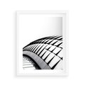 Plakat w ramie 40x50 - Dynamiczne Kształty - architektura, obłe kształty - rama biała