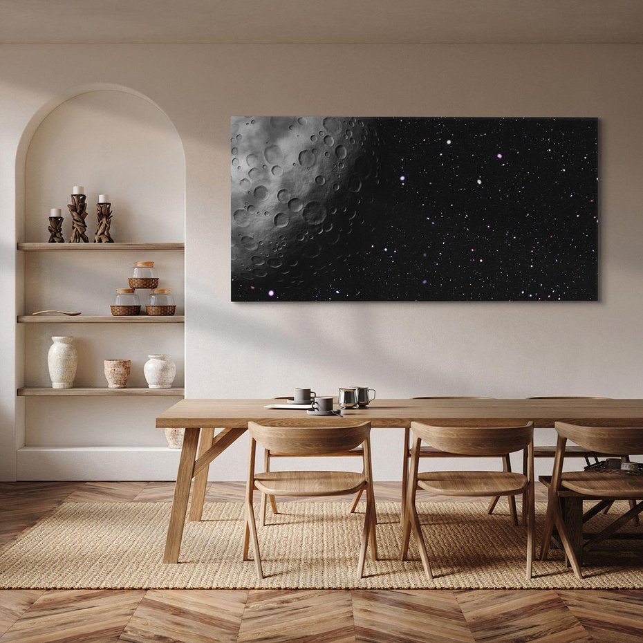 Obraz na płótnie 100x50 - Nocne opowieści księżycowe - księżyc, kosmos