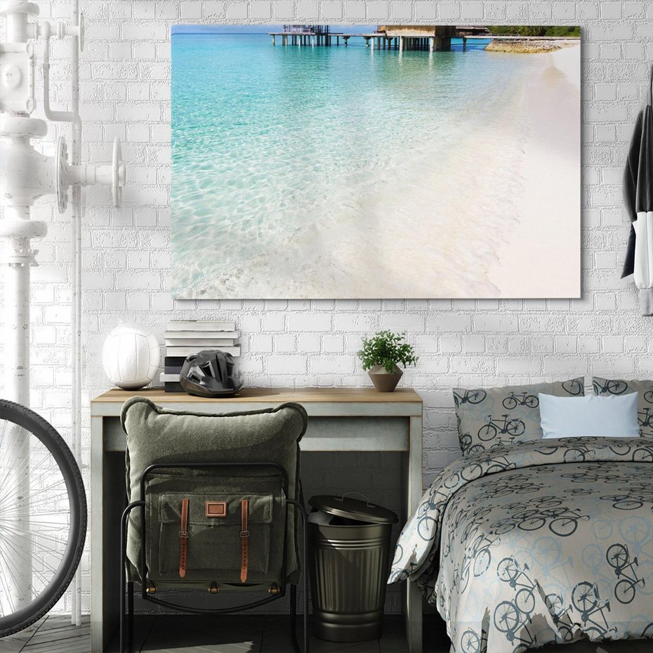 Obraz na płótnie 70x50 - Rajski klimat plaży tropikalnej - plaża, tropiki