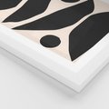 Plakat w ramie 30x40 - Modernistyczna Abstrakcja w Czerni i Bieli - abstrakcja, czarno biała grafika - rama biała