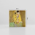 Obraz na płótnie 70x70 - "Pocałunek" (1907–1908) Gustav Klimt - Reprodukcja - reprodukcja, obraz na płótnie