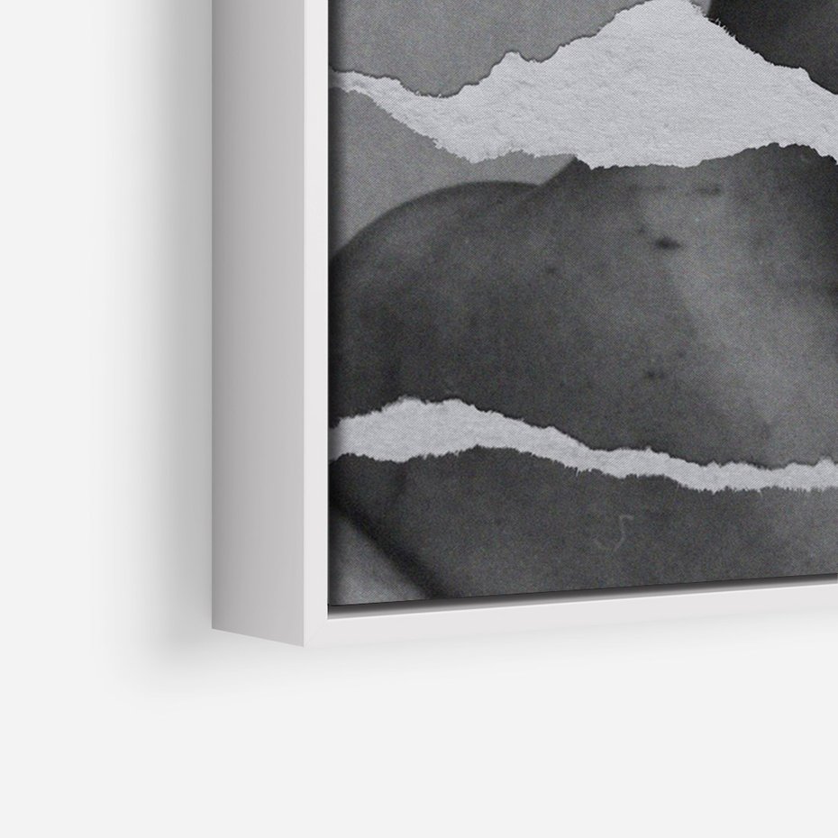 Obraz w ramie 70x100 - Kolaż z Antyczną Rzeźbą - antyczna rzeźba, kolaż ze zdjęć - rama biała