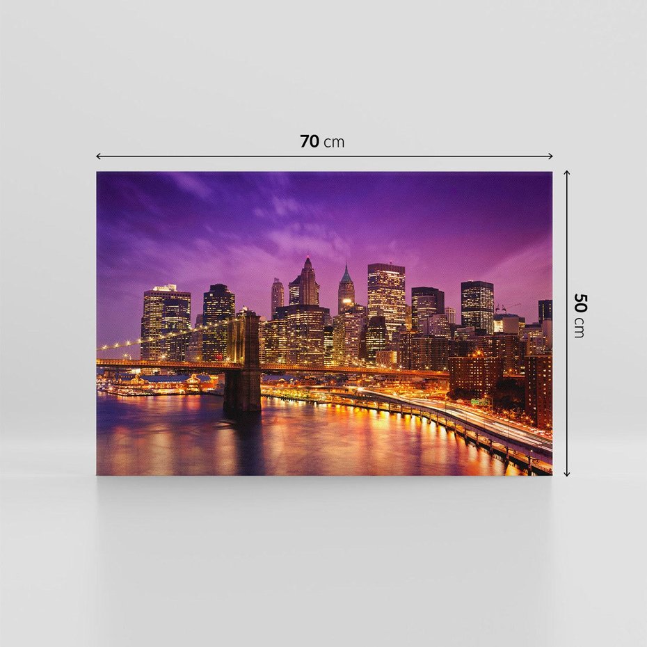 Obraz na płótnie 70x50 - Nowy Jork: miasto nieprzespanych nocy - New York, USA