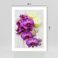 Plakat bez ramy 40x50 - Relaksujące spa w otoczeniu orchidei - spa, świece