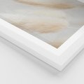Plakat w ramie 50x70 - Czysty Minimalizm - białe trawy, minimalizm - rama biała