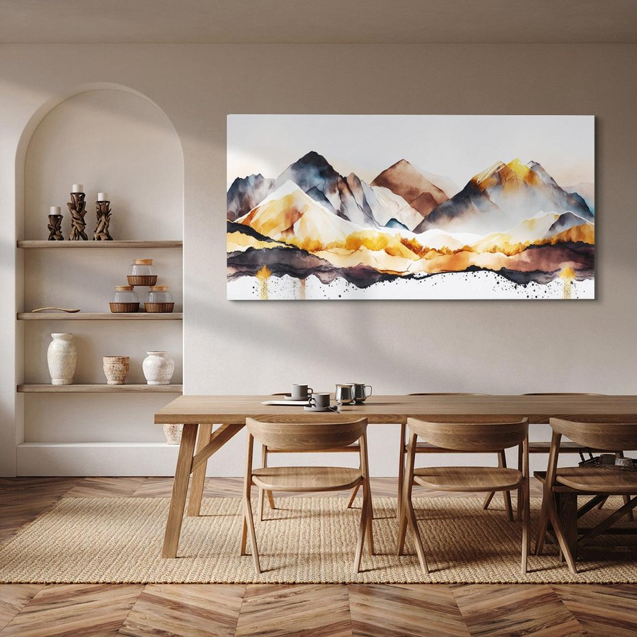 Obraz na płótnie 140x70 - Górska Grafika - góry, krajobraz