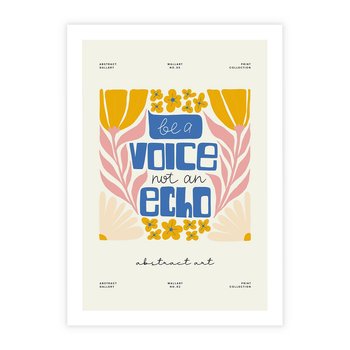 Plakat bez ramy 40x50 - Złote Impulsy - typografia, kwiaty