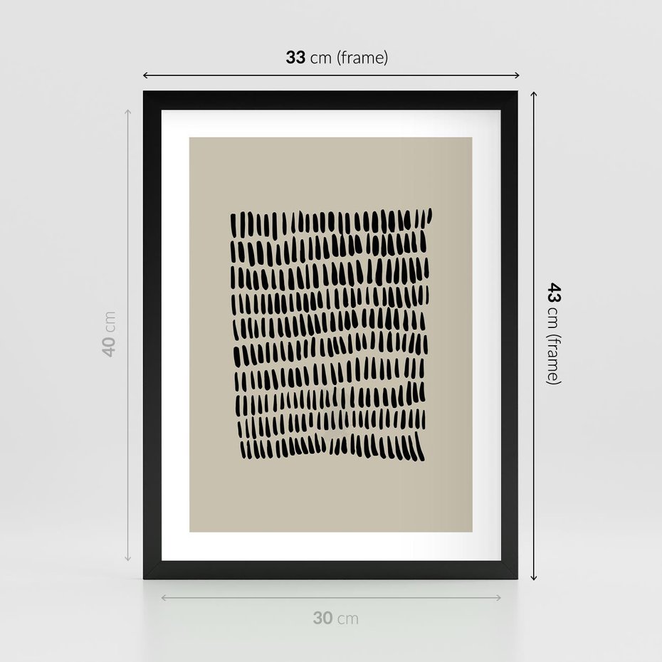 Plakat w ramie 30x40 - Echa Zapomnianych Wymiarów - nowoczesna sztuka, plakat - rama czarna